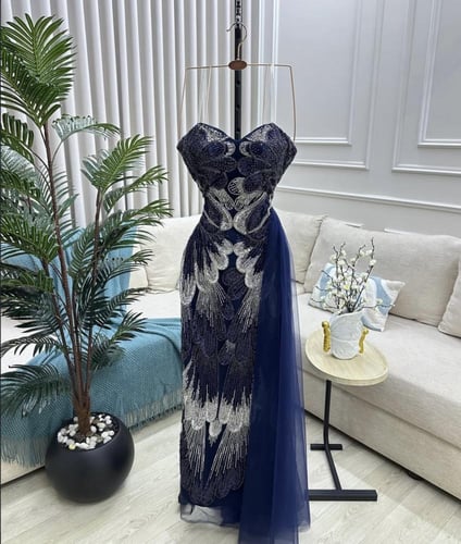 فستان سهره مطرز تطريز كامل