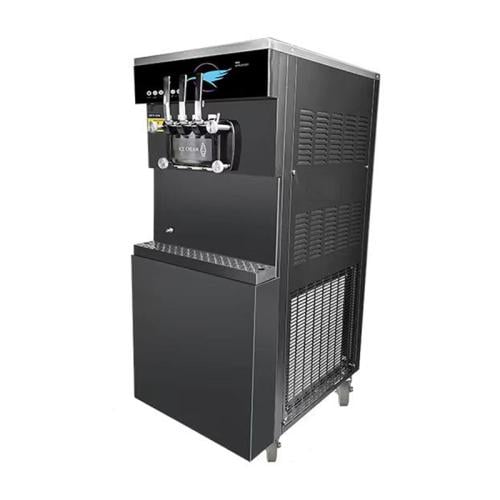 Large size ice cream machine with 3 outlets, black, night cooling, 24 hours (HP 2)