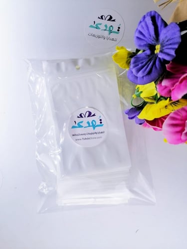 100 كيس ابيض محكم الاغلاق