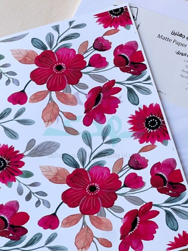 ورق مطفي 180جرام 50ورقة A4