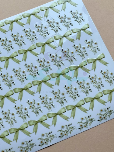 استكر DTF اسطح ورد فيونكة زيتي