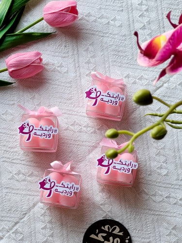 توزيعات شموع رايتك وردية