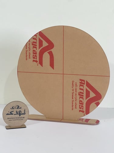 لوح اكريلك دائري مع القاعده