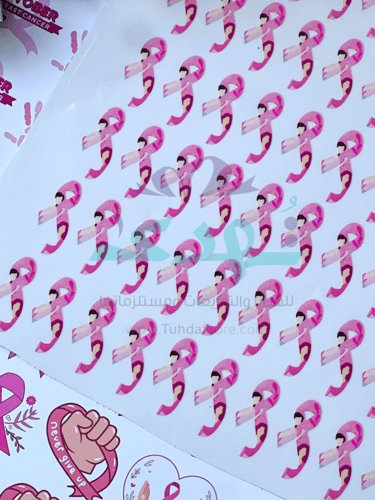 استكر DTF اسطح شعار سرطان الثدي