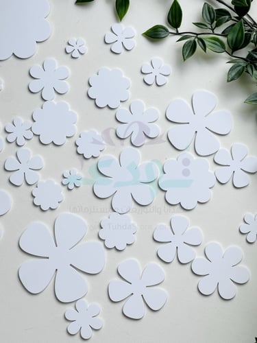 27 ورد اكريلك أبيض