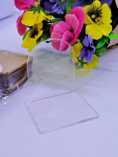 درزن اكريلك شفاف استاند مقوس