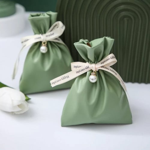 كيس جلد بربطه (زيتي فاتح)