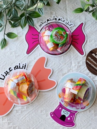 6 فقاعات الحلوى منوعة
