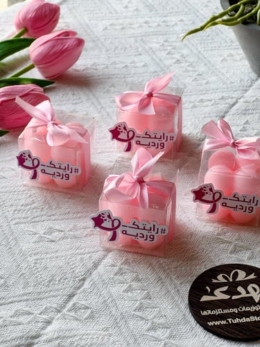 توزيعات شموع رايتك وردية