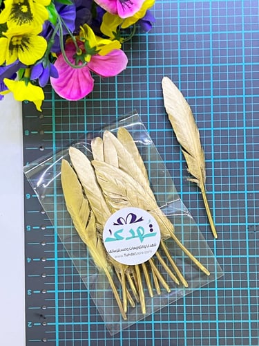 10 ريش ذهبي صغير