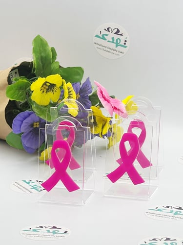 درزن استاند شنطه ميني بشعار سرطان الثدي