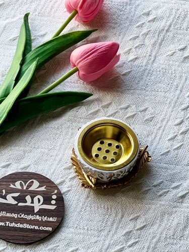 6 مباخر ميني مزخرف ذهبي