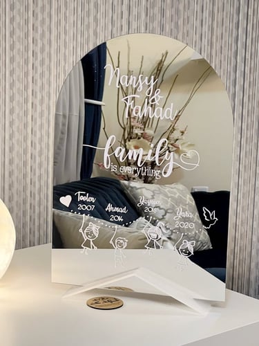 اكريلك مرايا فضي A3 مقوس