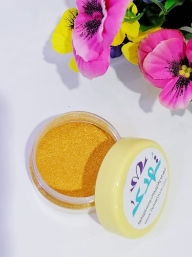 لون بودره المايكا ذهبي مخملي بلمعه