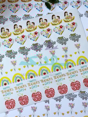 استكر DTF اسطح وردة لمعلمتي