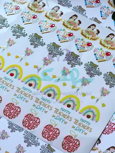 استكر DTF اسطح وردة لمعلمتي