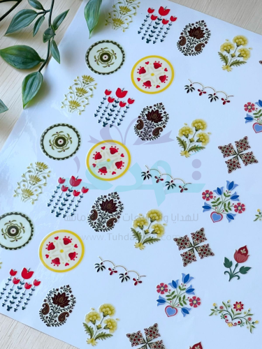 استكر DTF اسطح زخرفة ملونة