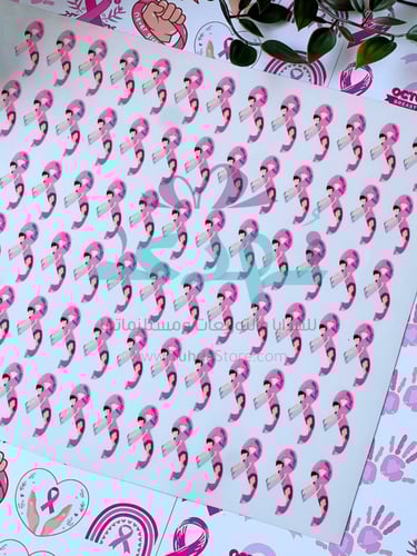 استكر DTF اسطح شعار سرطان الثدي