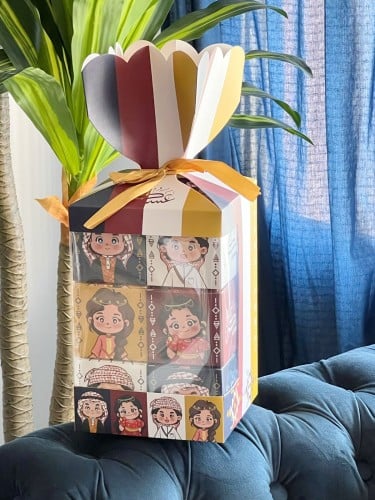 بوكسات الحلوى بني