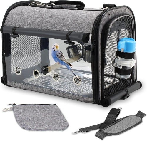 حقيبة سفر حاملة للطيور والببغاوات مستلزمات الطيور