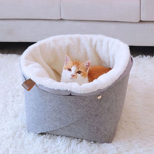 بيت للقطط سرير مع مخدة قابلة للفصل