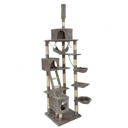 cat tree برج القطط بطول المترين ونصف 255x60x60cm
