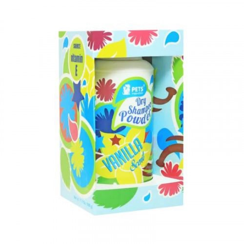 ‫بودرة شامبو جاف برائحة الفانيلا لشعر وجلد الحيوان...