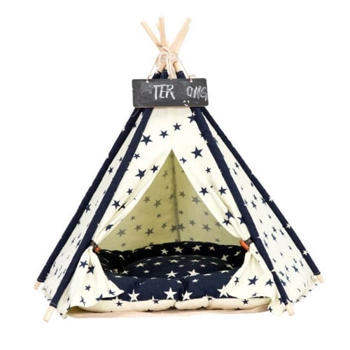 خيمة للقطط والكلاب وبيت مع سبورة