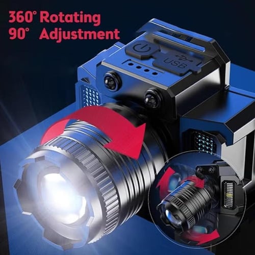 كشافات قابلة للشحن ،كشاف راس, مصباح أمامي بزاوية 3...