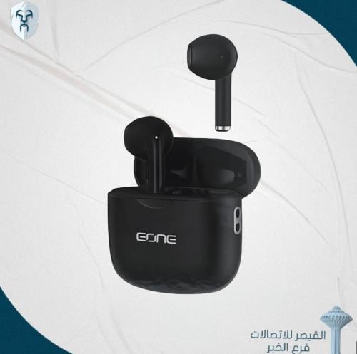 E-ONE- سماعة بلوتوث ايربود بلون أبيض و أسود