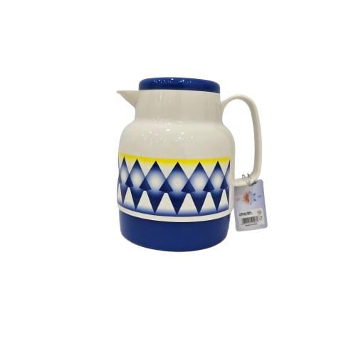 ترمس شاي نقشة الغضار الأزرق