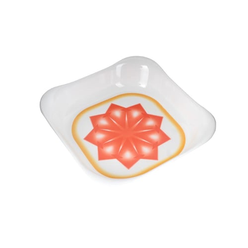 صحن ميلامين مربع احمر