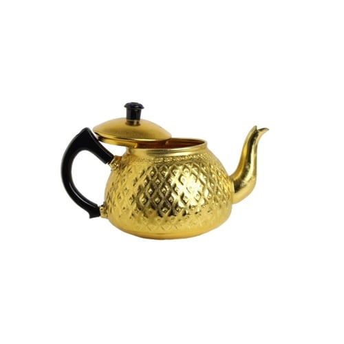 ابريق معدن منقوش تايلاندي ذهبي