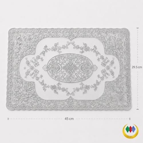 Silver padded bedspread