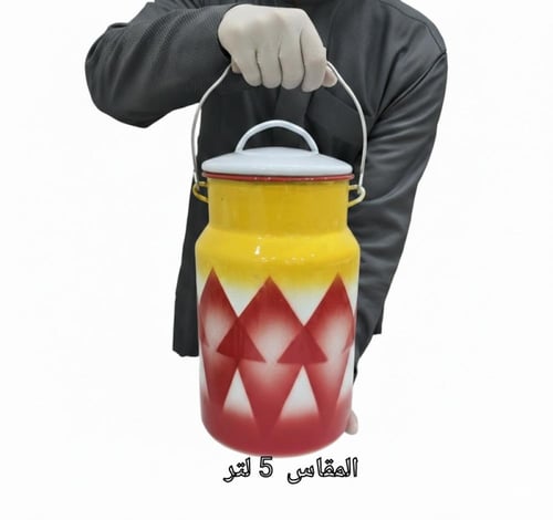 سطل سمن غضار احمر صناعة سلفاني