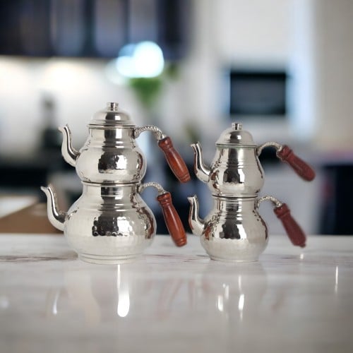 ابريق سماور نحاس فضي دورين تركي