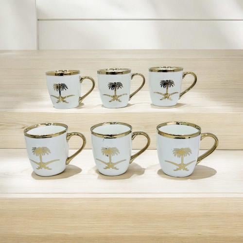 كوب بيد بدون صحن سيفين ونخلة ذهبي