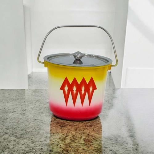 سطل استيل نقشة غضار