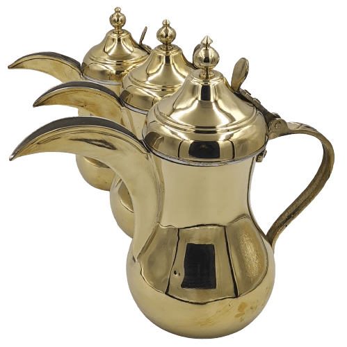 طقم دلال حبش 3 قطع ذهبي صناعة سورية