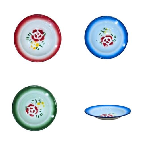 صحن غضار وردة 20 سم ملون