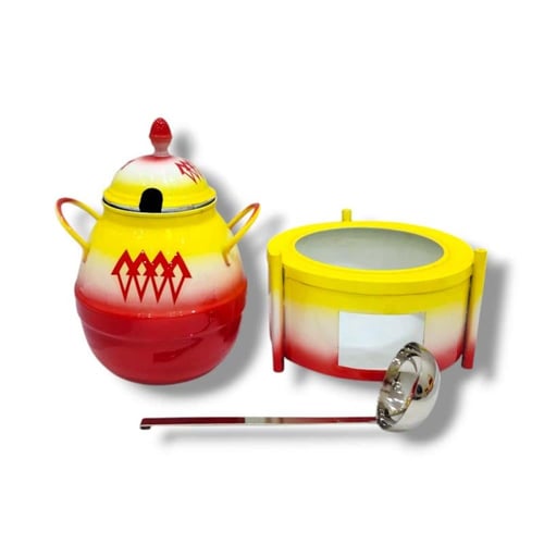 جرة فول غضار أحمر