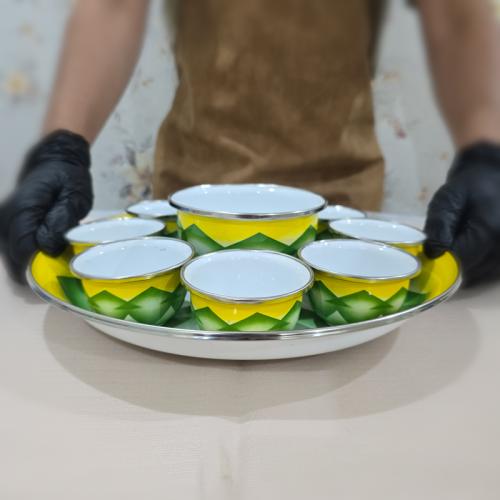 طقم تقديم صحون حلاء 10 قطعة