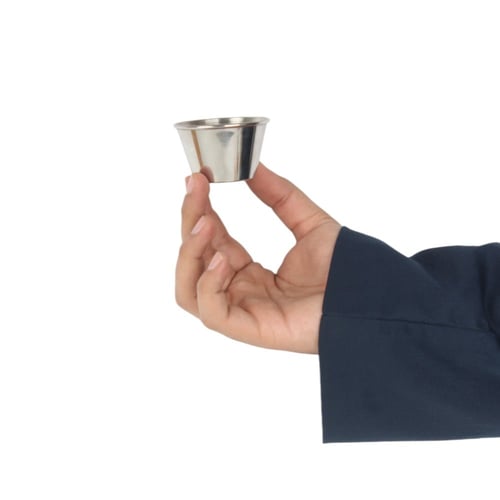 صحن صوص استيل فضي