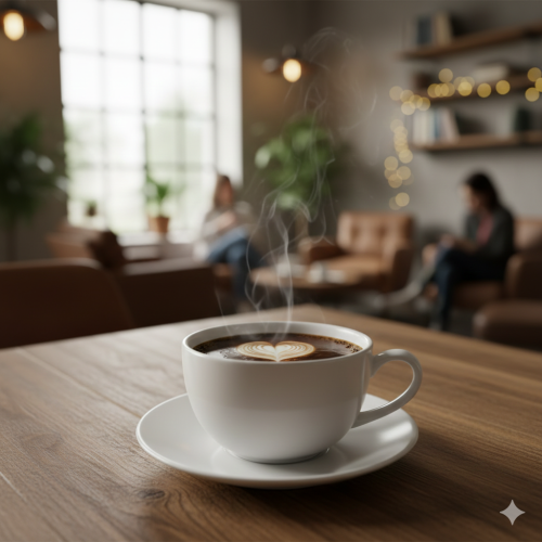 كوب قهوة ابيض