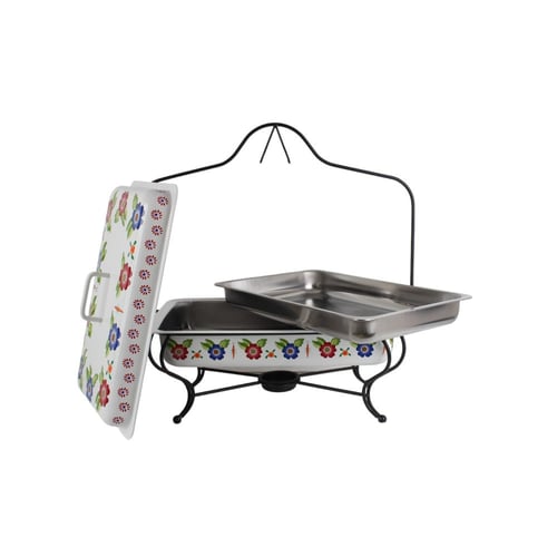 سخان بوفية ورد أبيض مستطيل علاقي