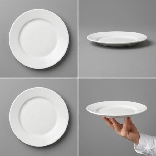 White porcelain serving plate