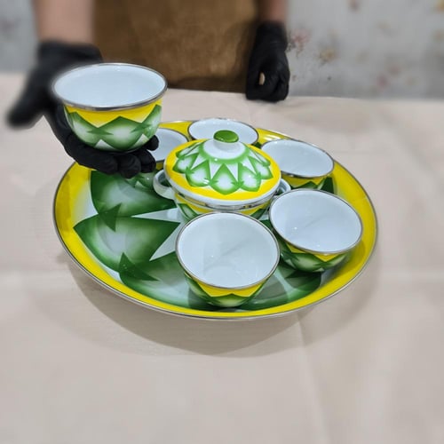 طقم تقديم حلاء غضار