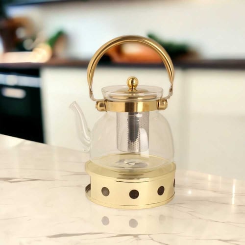 قاعدة شمع استيل ذهبي