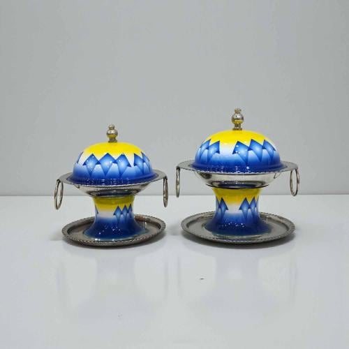 تمرية أستيل نقشة الغضار الأزرق