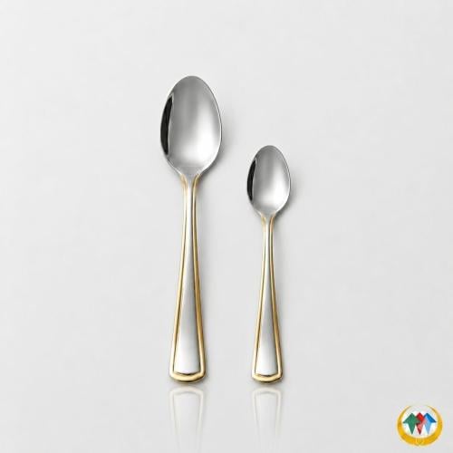 Golden line stainless steel spoon